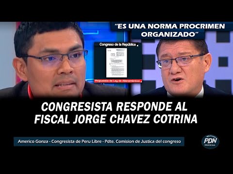 CONGRESISTA RESPONDE AL FISCAL JORGE CHAVEZ SOBRE NORMA QUE MODIFICA EL CODIGO PENAL