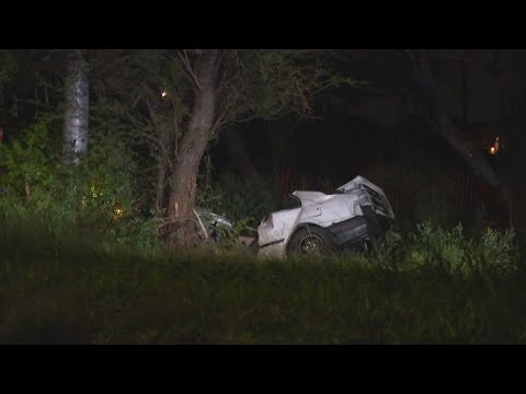SAPD: Man dead after losing control of vehicle, hitting utility pole then wrapping car around tree