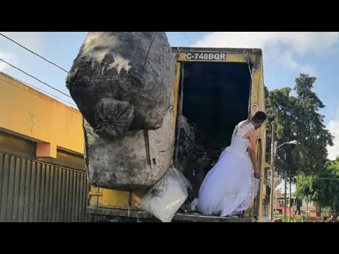 Éste es el recolector que se hizo viral por un vestido de novia