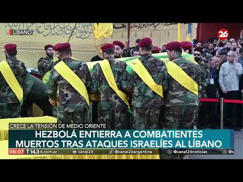 MEDIO ORIENTE | Hezbolá entierra a combatientes muertos tras ataques israelíes al Líbano