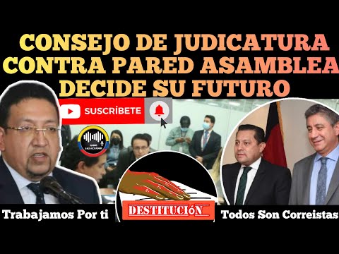 CONSEJO DE JUDICATURA CONTRA LA PARED ASAMBLEA DECIDE SU FUTURO ESTE DOMINGO NOTICIAS ECUADOR RFE TV