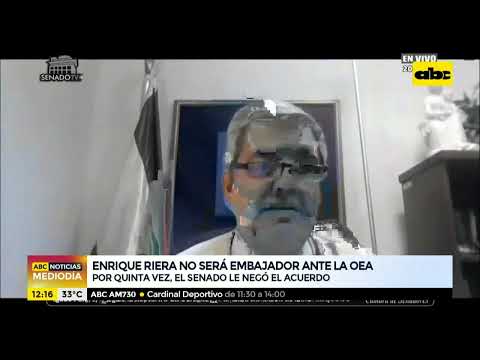 Senado niega acuerdo a Enrique Riera y no será embajador ante la OEA