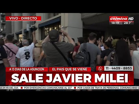 Javier Milei salió del Hotel Libertador para viajar a Estados Unidos