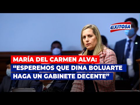 Alva: Esperemos que Dina Boluarte haga un gabinete decente, con perfil moral y profesional