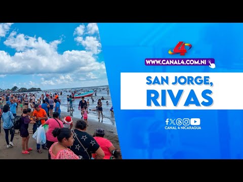 Familias culminan sus vacaciones en playa San Jorge, Rivas