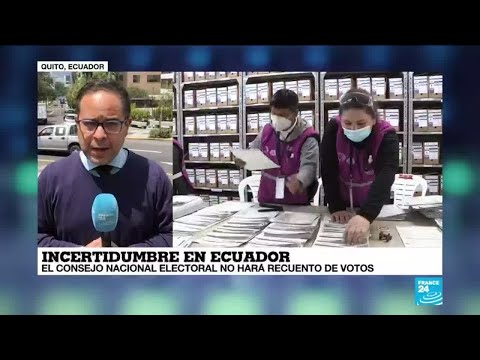 informe desde Quito: Incertidumbre y primeras protestas ante la negativa de un recuento de votos