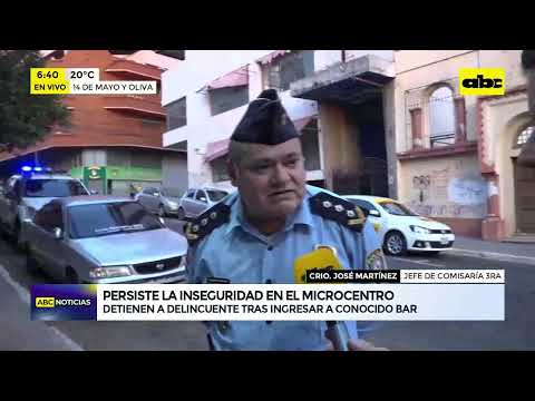 Inseguridad en el Microcentro: detienen a delincuente tras intentar robar