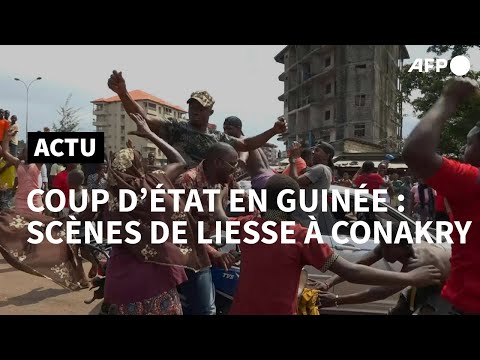 Guinée: scènes de liesse à Conakry après un coup d'Etat contre le président Condé | AFP