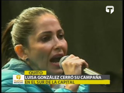 Luisa González cerró su campaña en el sur de capital