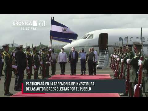 Miguel Díaz-Canel llegó a Nicaragua a la Toma de Posesión del Presidente Daniel Ortega