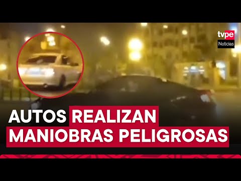 'Piques' en Cercado de Lima: autos realizan maniobras temerarias frente a Palacio de Justicia