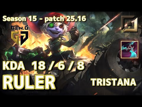 【NAサーバー/M1】Gen.G Ruler トリスターナ(Tristana) VS ユナラ(Yunara) BOT - Patch25.16 NA Ranked【LoL】
