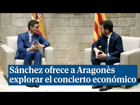 Sánchez ofrece a Aragonès explorar el concierto económico si renuncia al referéndum