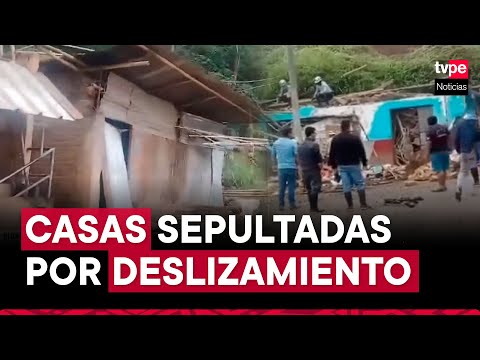 Piura: viviendas quedan sepultadas tras un deslizamiento de tierra