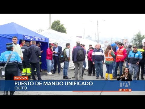 El alcalde Pabel Muñoz realizó en una rueda prensa explicó la emergencia del aluvión en La Gasca