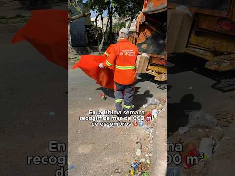 Más de 600 metros cúbicos de escombros recogidos en la última semana.