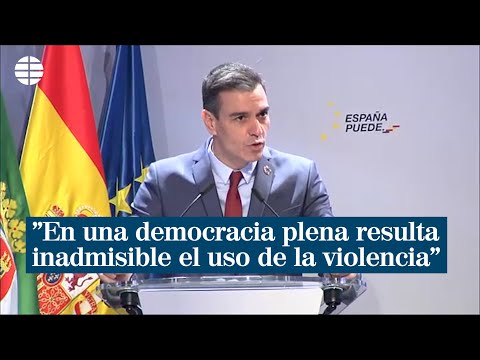 Sánchez: “En una democracia plena resulta inadmisible el uso de la violencia”