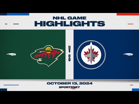 NHL Highlights | Wild vs. Jets - October 13, 2024