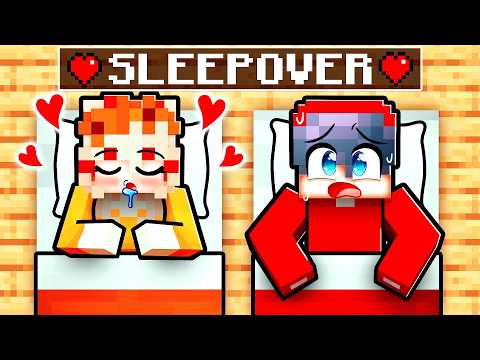 Cash & Mia SLEEPOVER in Minecraft!