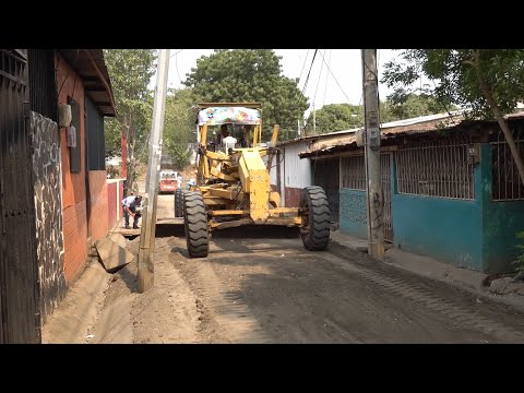 Avanzan los trabajos de mejoramiento vial en dos barrios del D-VII de Managua