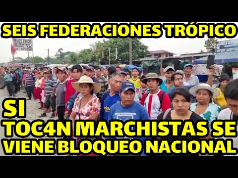 SEIS FEDERACIONES DEL TROPICO REALIZAN VIGILIAS EN CARRETERA LISTO PARA BLOQUEAR SI AT3NTAN MARCHA..