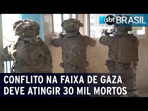 Conflito na Faixa de Gaza deve atingir 30 mil mortos nas próximas horas | SBT Brasil (28/02/24)