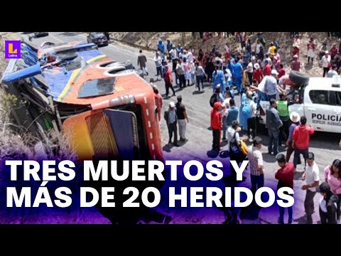 Bus con destino a Lima se despistó: Tres muertos y más de 20 heridos por el accidente