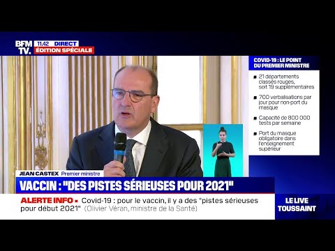 Jean Castex annonce que le port du masque va être rendu obligatoire dans tout Paris