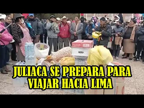 MANIFESTANTES DE JULIACA SE PREPARAN PARA VIAJAR HACIA LIMA PARA LA MARCHA DE LOS CUATRO SUYOS..