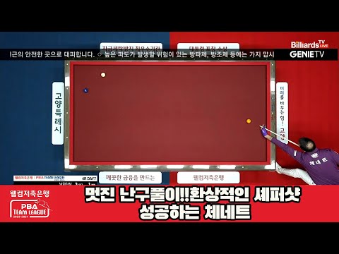 멋진 난구풀이!!환상적인 셰퍼샷 성공하는 체네트[웰컴저축은행 PBA 팀리그 2023-2024] 4라운드