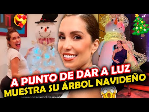 Andrea Escalona A PUNTO de DAR A LUZ muestra la ORIGINAL DECORACIÓN de su CASA por Navidad