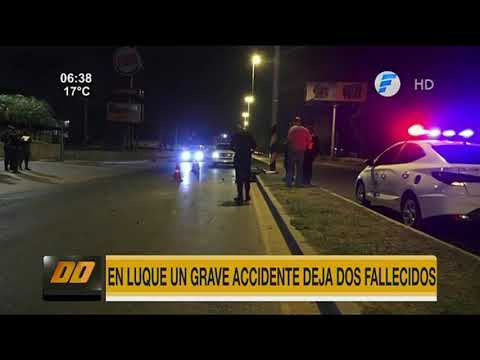 Dos jóvenes fallecen en accidente de tránsito en Luque