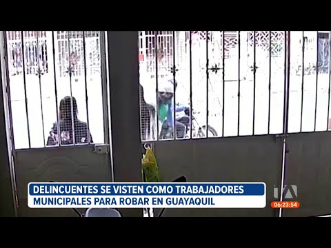 Delincuentes se visten como trabajadores municipales para robar en Guayaquil