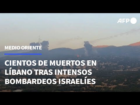 Cientos de muertos en Líbano tras intensos bombardeos israelíes | AFP