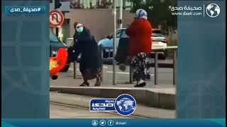 مضاربة بين نساء وسط المارة