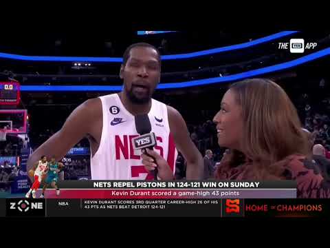 NBA Review: Nets repel Pistons 124-121 win on Sunday, Kevin Durant scored a game-high 43 points