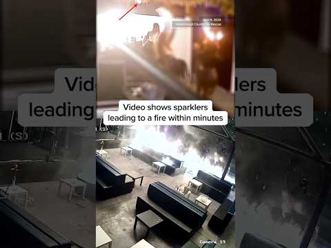 Video shows sparklers leading to a fire within minutes
