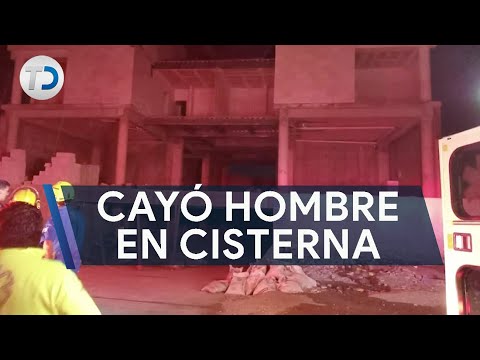 Cayó un hombre en cisterna en edificio en construcción