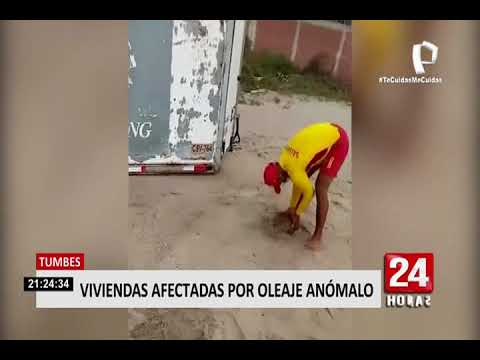 Tumbes: alrededor de 30 viviendas afectadas por oleajes anómalos