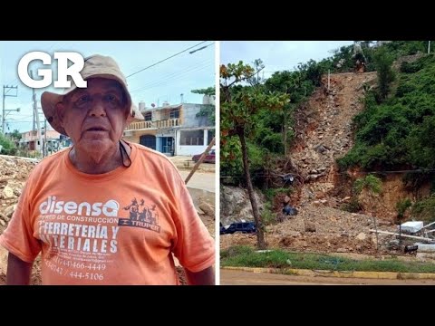 Se desploma carretera de Acapulco...¡Sobre su casa!