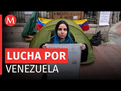 En Madrid, mujer venezolana llega a su quinto día de huelga de hambre