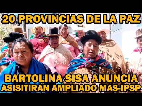 BARTOLINA SISA DE LA PAZ PARTICIPARA DEL AMPLIADO NACIONAL DEL MAS-IPSP..