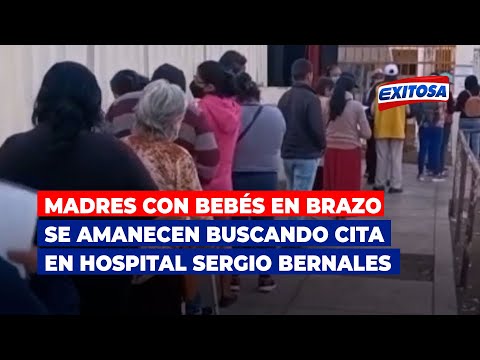 Madres con bebés en brazo y discapacitados se amanecen buscando cita en Hospital Sergio Bernales