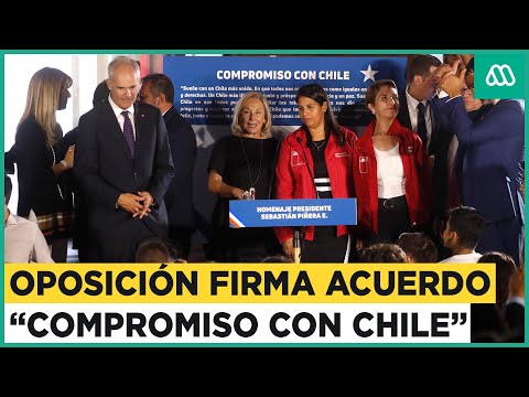 Oposición firma compromiso en homenaje a expresidente Sebastián Piñera