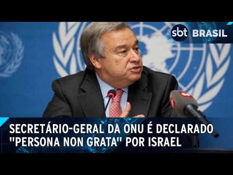 Israel declara Guterres persona non grata e o acusa de apoiar terroristas | SBT Brasil (02/10/24)