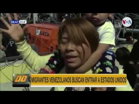 Migrantes venezolanos buscan entrar a Estados Unidos
