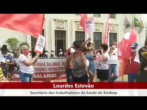 Lourdes Estevao no ato do Dia Nacional de Luta contra PEC 32