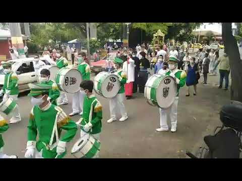 procesión del cuadro de la virgen de la tablita por la principales calles de Villa del Rosario