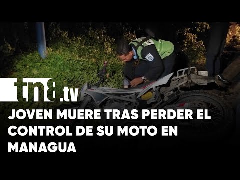 Motociclista fallece tras perder el control en la Rotonda el Periodista, Managua - Nicaragua