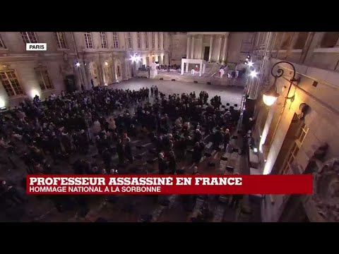 Hommage national au professeur assassiné en France : 400 personnes réunies à la Sorbonne